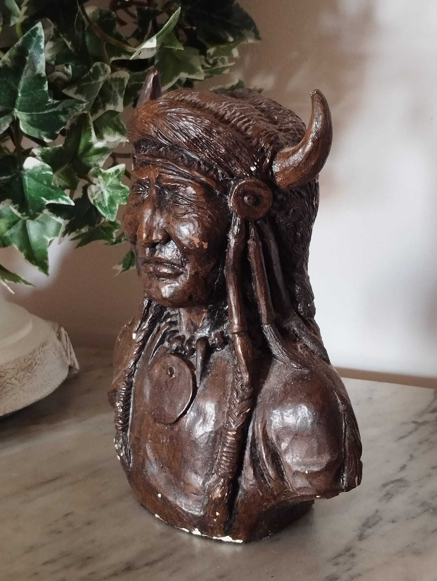 Escultura Busto Indígena Chef Índio Gesso