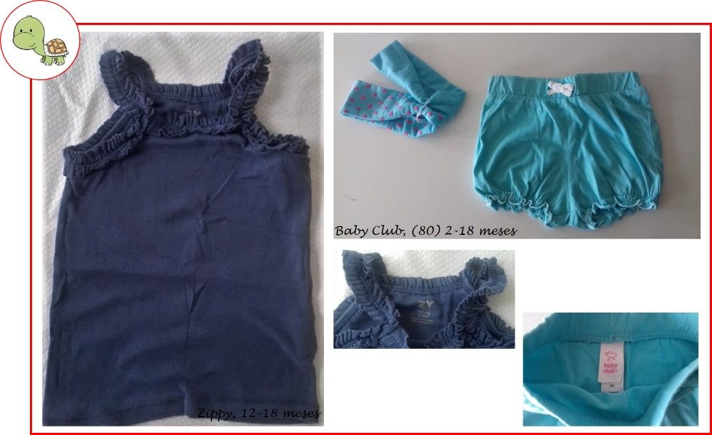 12-24M Menina, Primavera/ Verão - blusas e vestidos