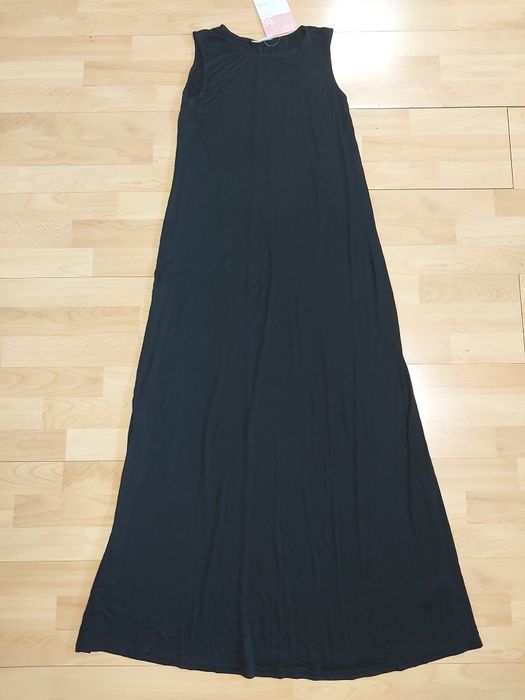 Nowa sukienka maxi lato r 36 38 S M czarna wiskoza  wygodna