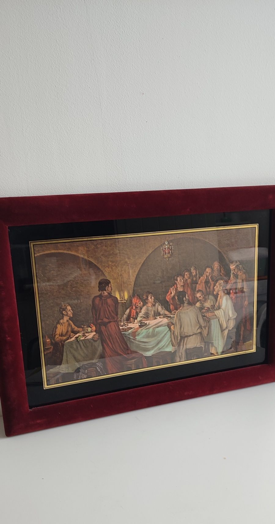 Quadro antigo Ceia de Cristo