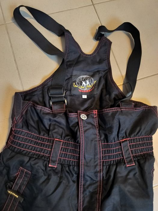 Spodnie L męskie zimowe z szelkami 52