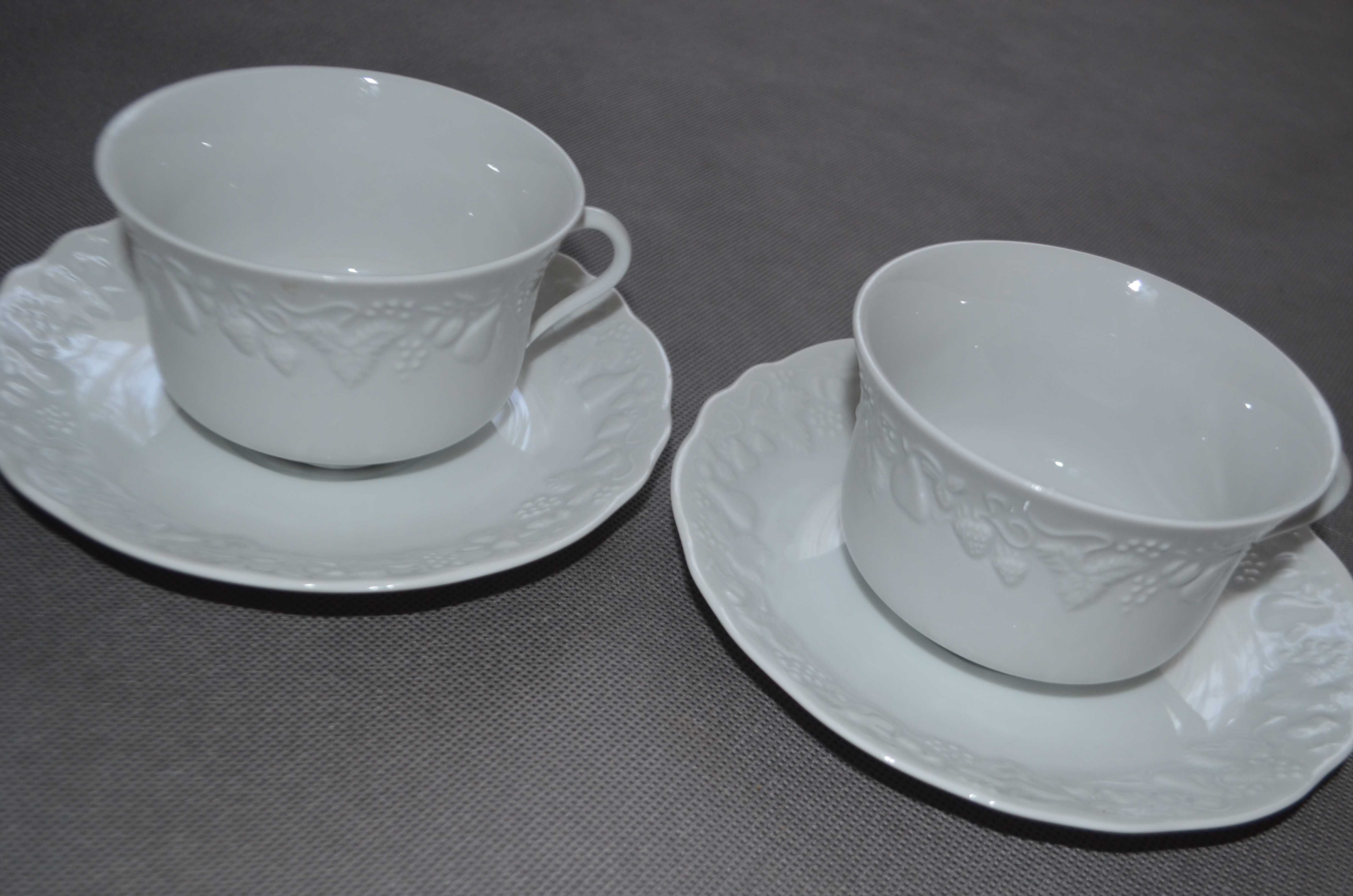 duża filiżanka herbaciana porcelana Limoges Philippe 2 sztuki