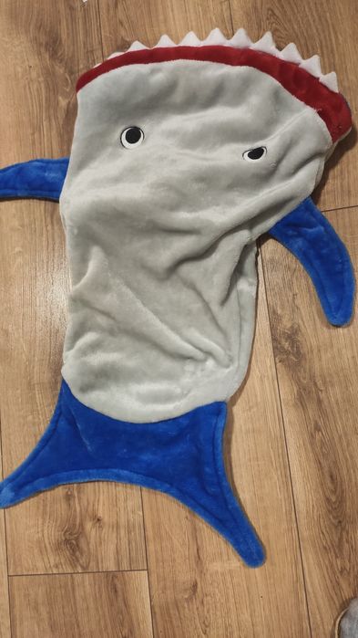 Śpiwór koc dziecięcy rekin z ogonem otulacz