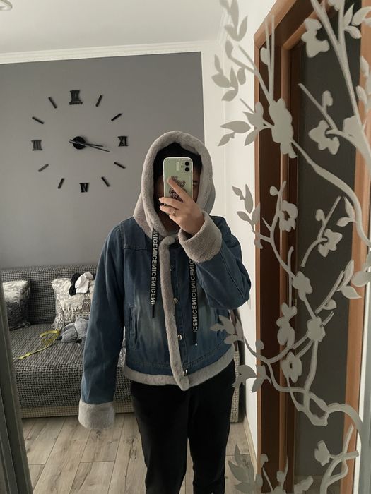 Тепла куртка тедді ждинсова