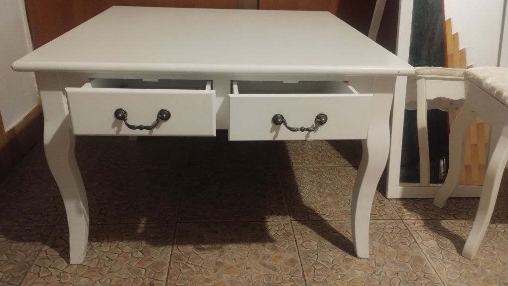 Komplet stół kawowy.taboret , lustro