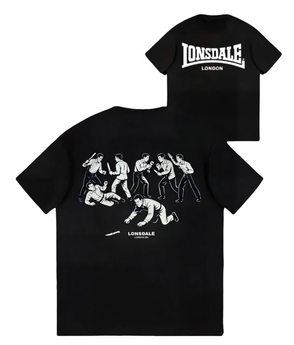 Мужская футболка Lonsdale London Fight Spider logo унисекс лонсдейл