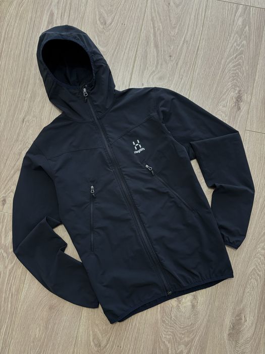 Куртка софтшел Haglofs Apex Hood софтшел чорний S