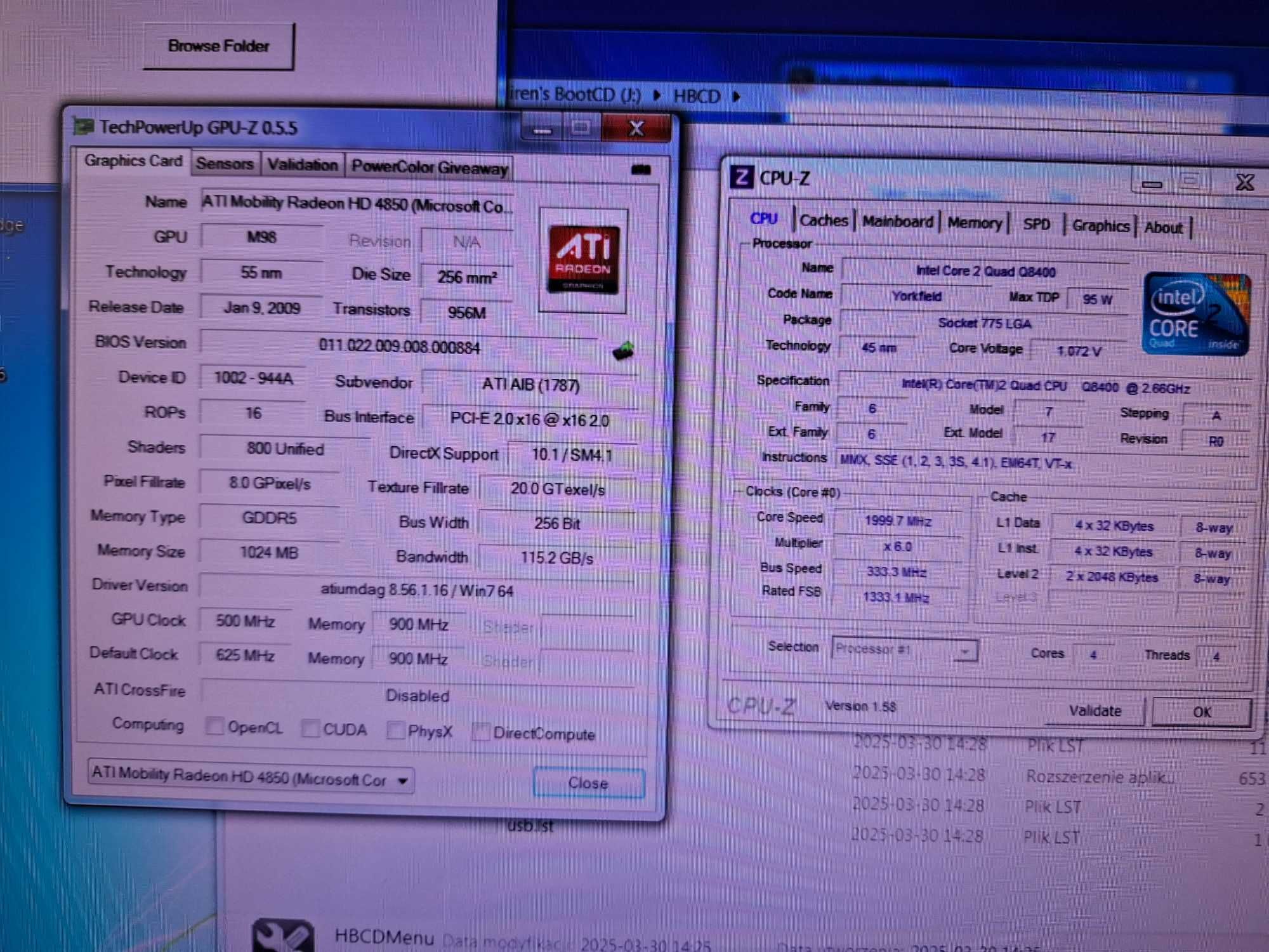 Komputer Retro Win XP 7 , Core2Quad HD4850 4GB RAM Asus Thermaltake