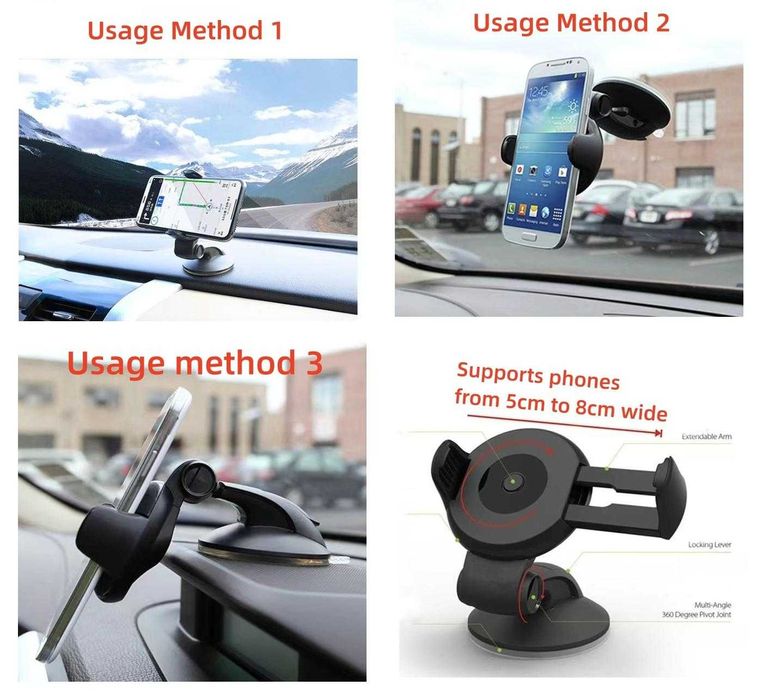 Suporte de Telemóvel para Carro (3 diferentes)