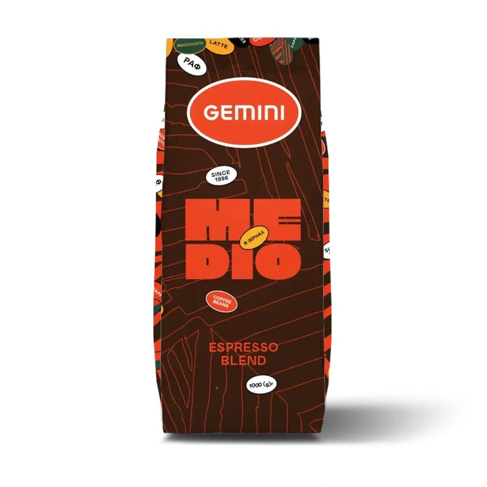 Кава в зернах Gemini Espresso Medio 1 кг