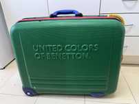 2 Cores Vintage United Colors Of Benetton Hard Shell Travel Luggage