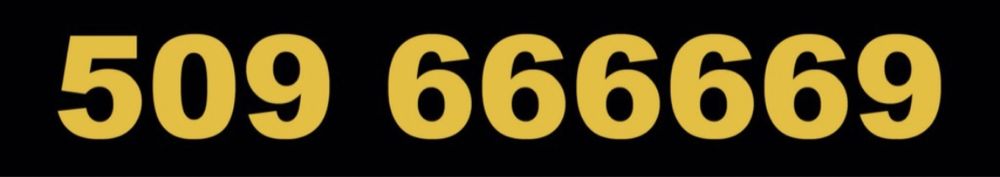 ZLOTE NUMERY 509.666666.X możliwość Pakietu dla całej Rodzinki / Firmy