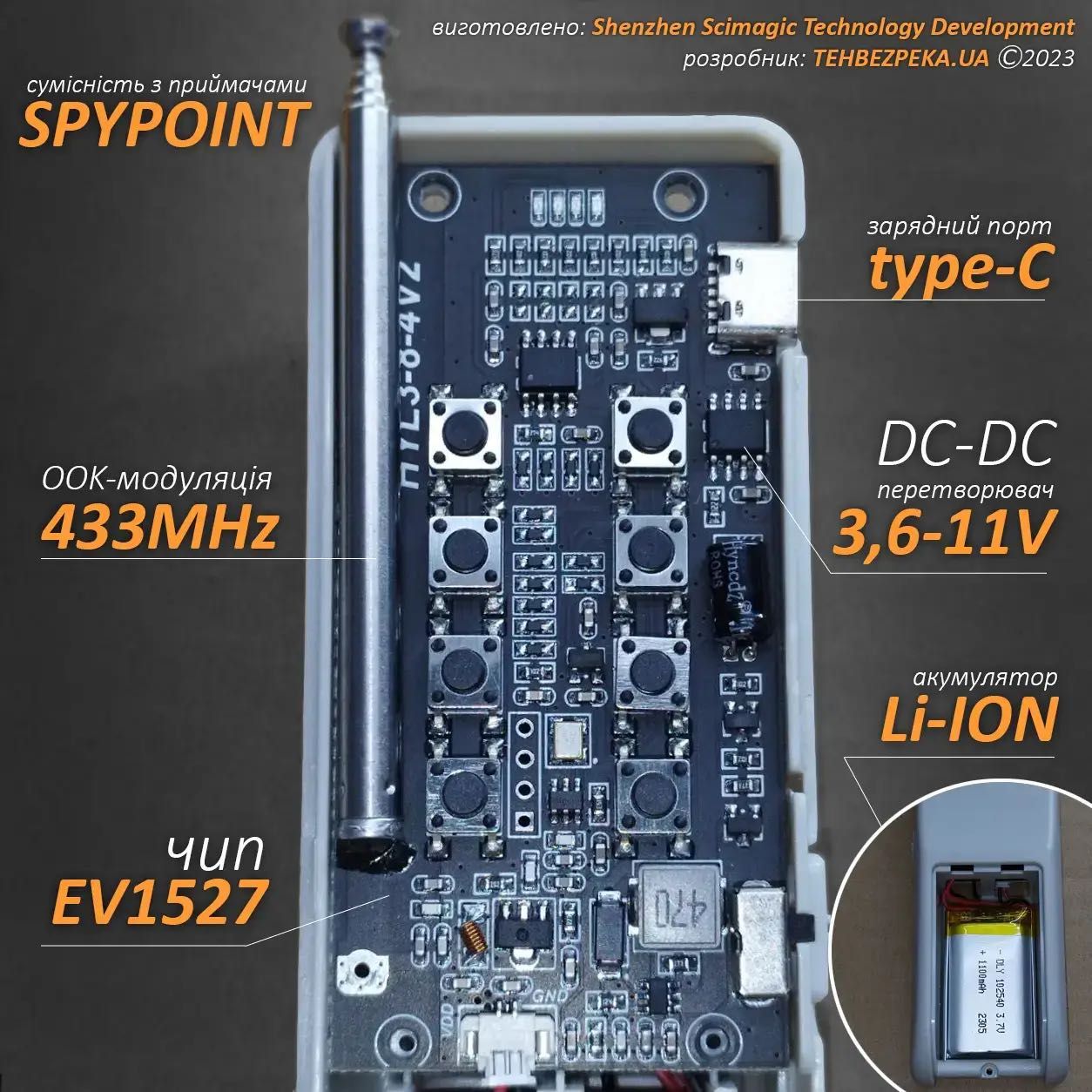 Дистанційний активатор на 4 канали/ 2 км! SPYPOINT CH2000/4