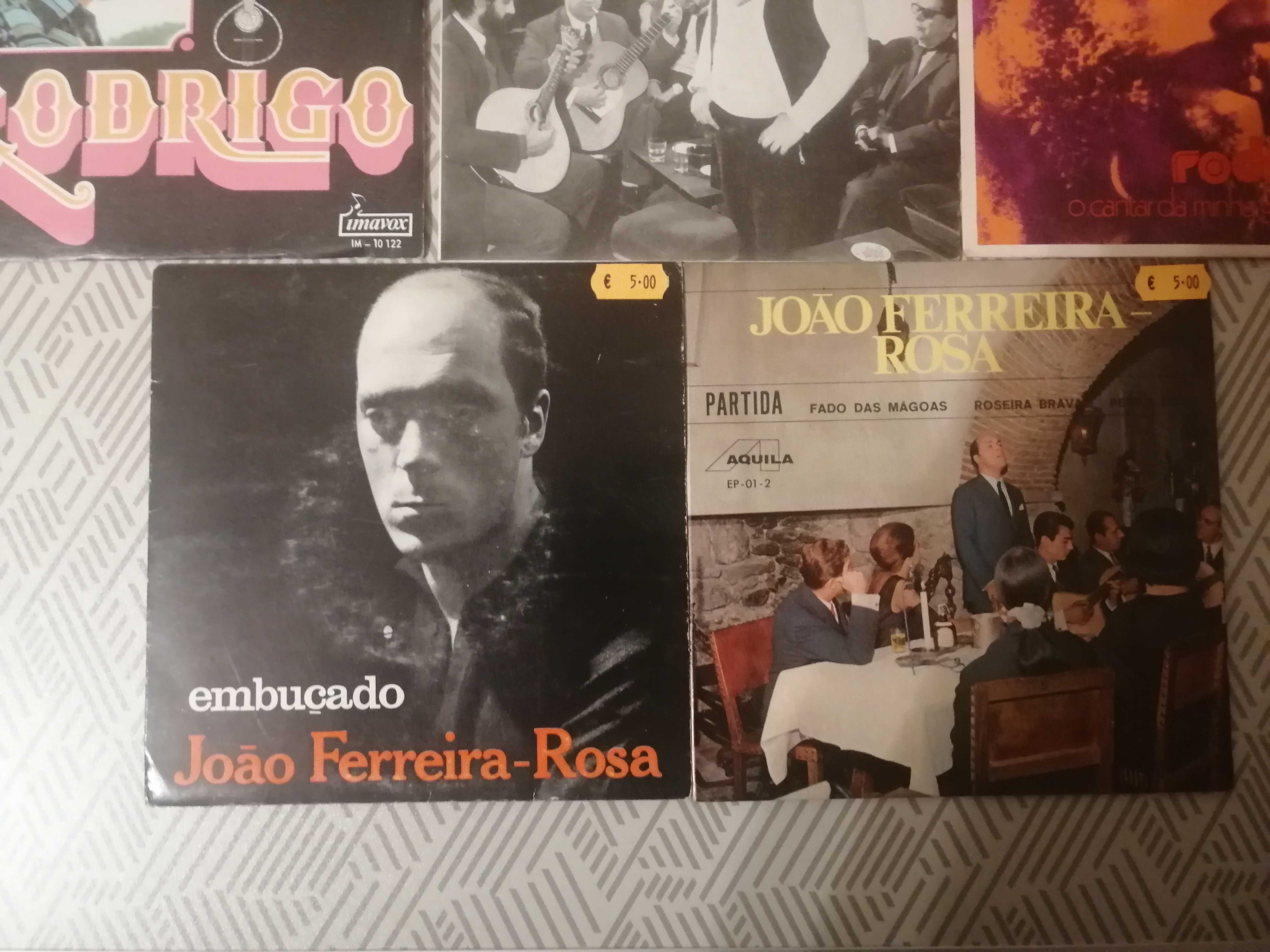 Discos Vinil Maxi Carlos do Carmo, Rodrigo e João Ferreira-Rosa.