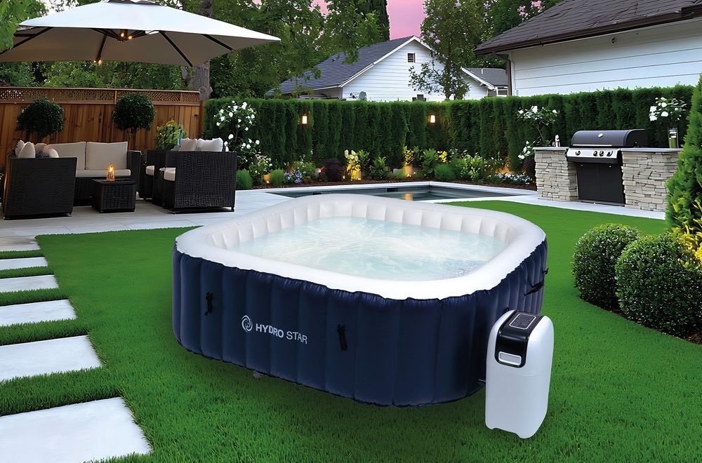 HYDRO STAR spa ogrodowe jacuzzi basen MALAGA NIEBIESKI kwadratowy