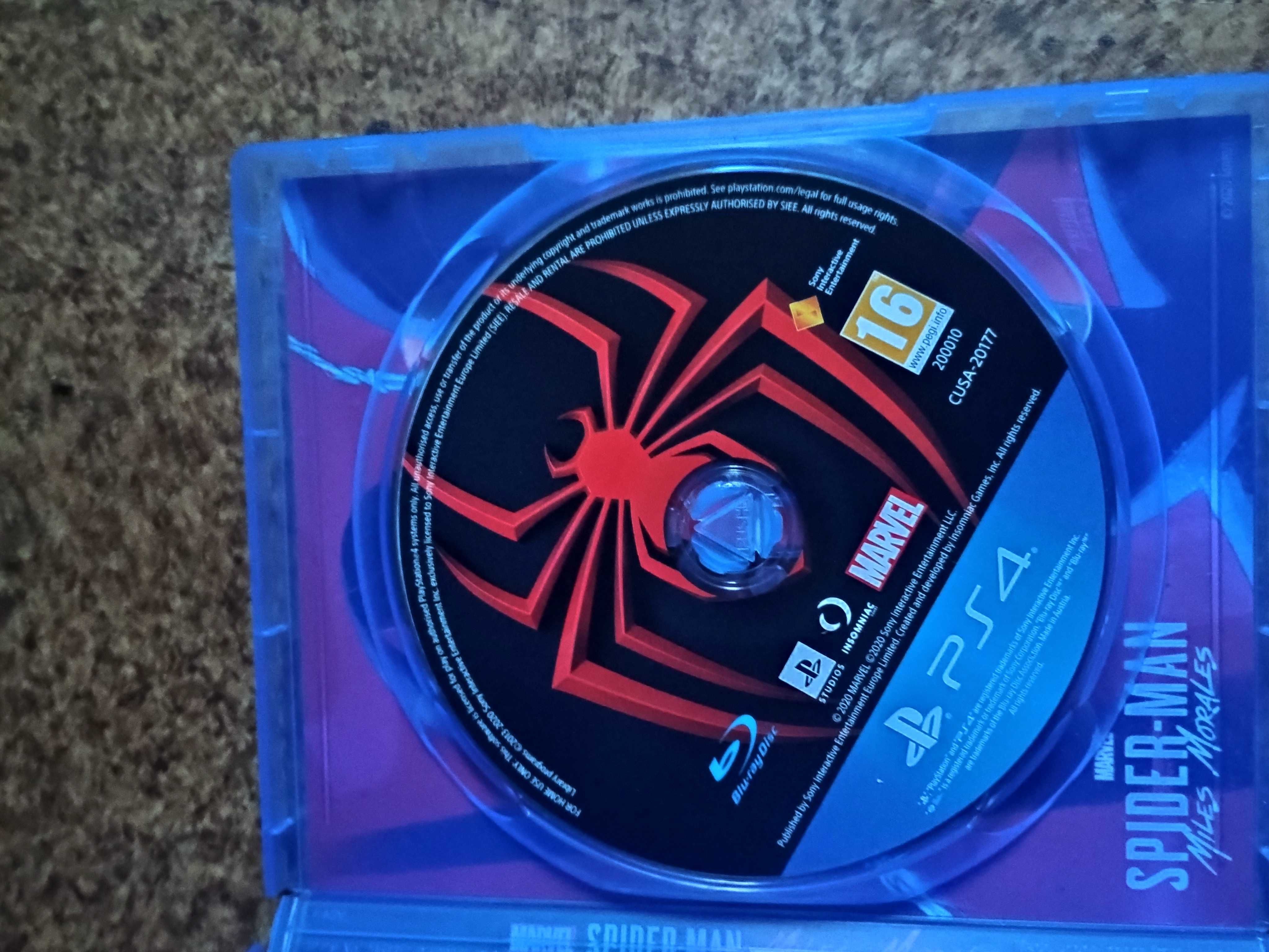 Sprzedam dwie gry na ps 4 spider-man: miles morales i horizon west .