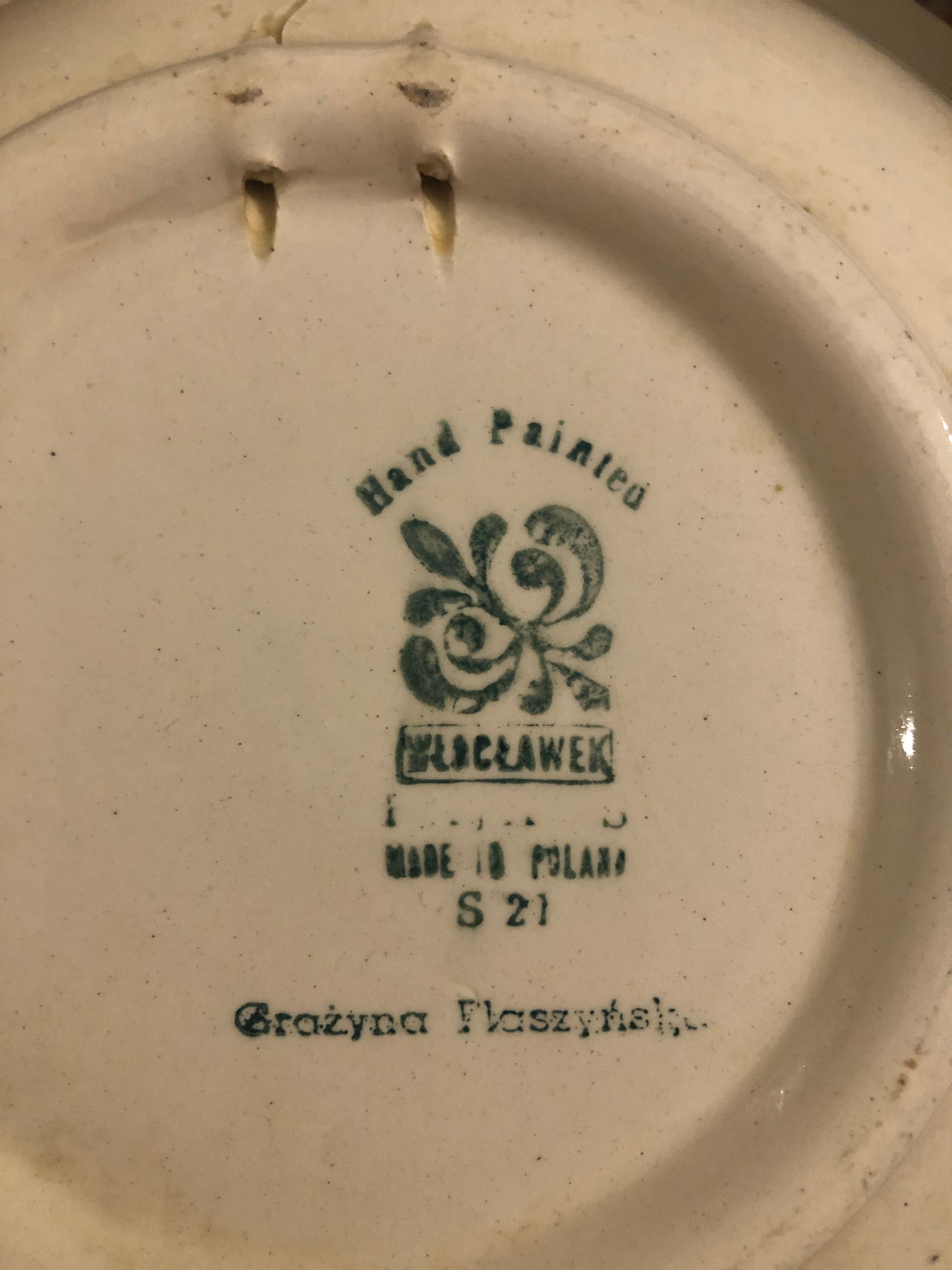 Talerz ceramiczny Włocławek sygnowany