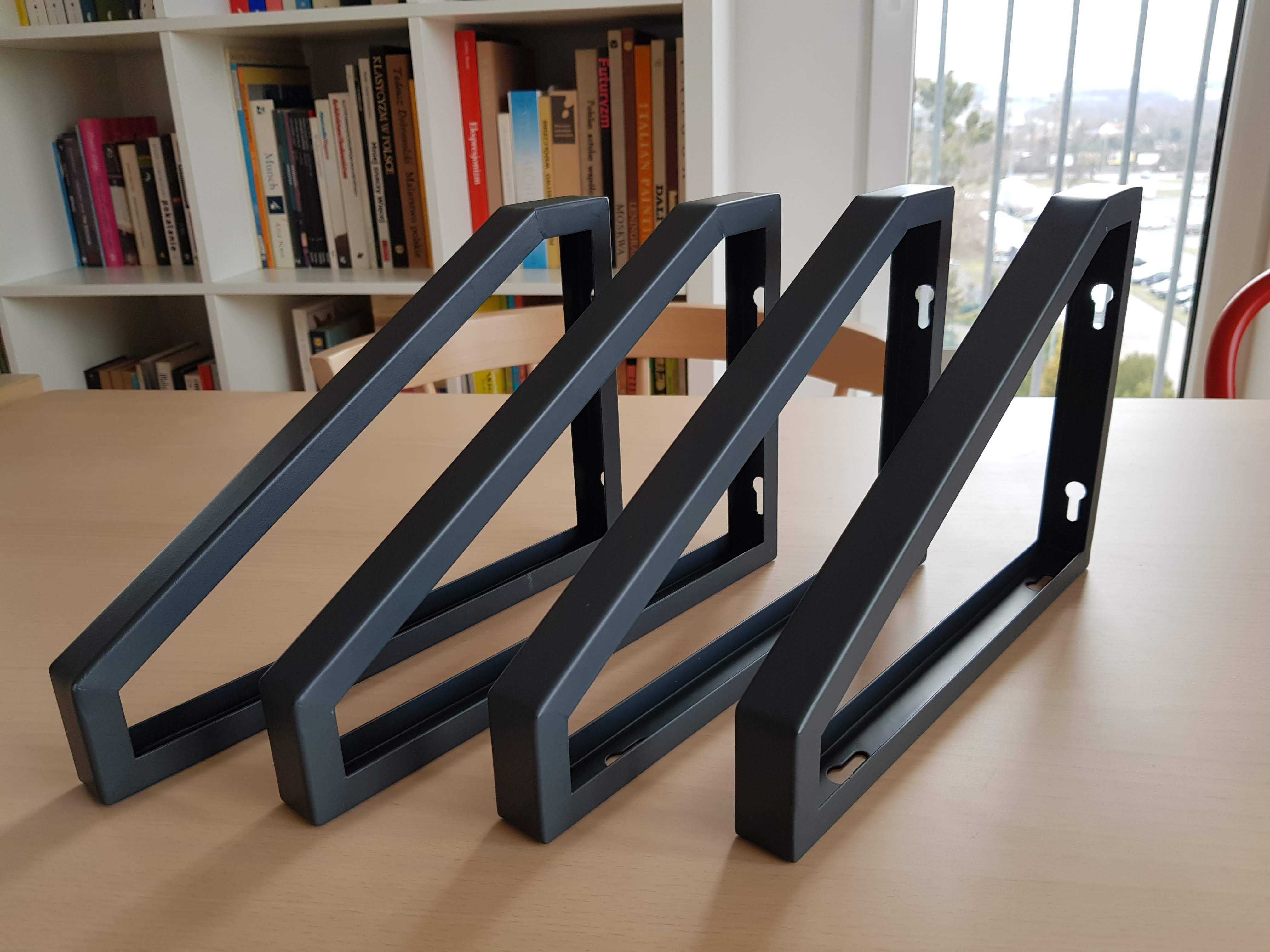 Ikea Ekby Lerberg 4szt. czarny wsporniki do półek loft wspornik półka