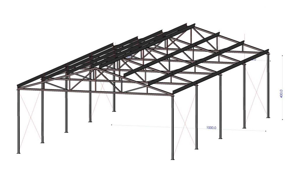 Konstrukcja stalowa 10x20 hala