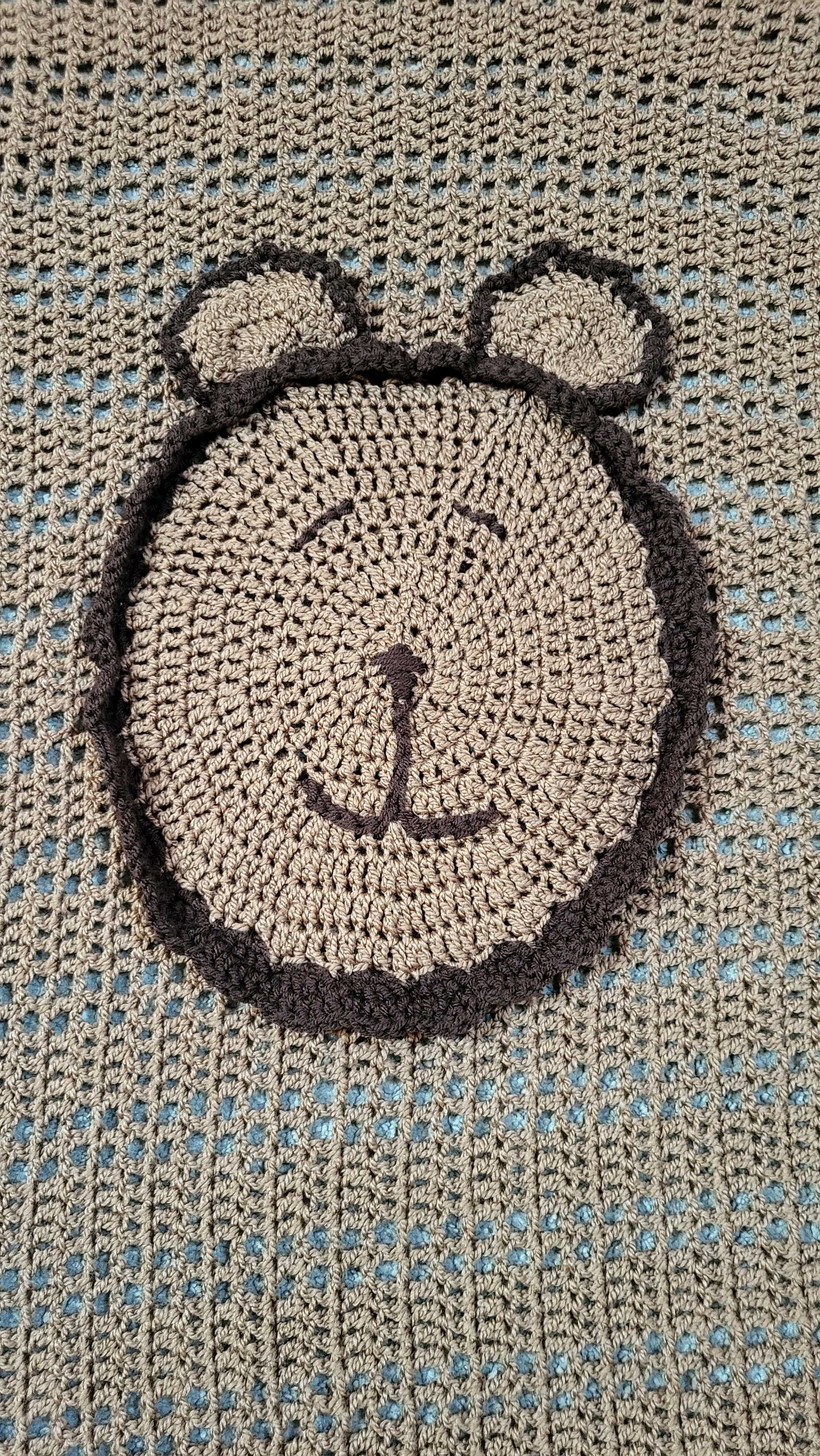 Kocyk dla dziecka rękodzieło szydełko koc miś 100x80