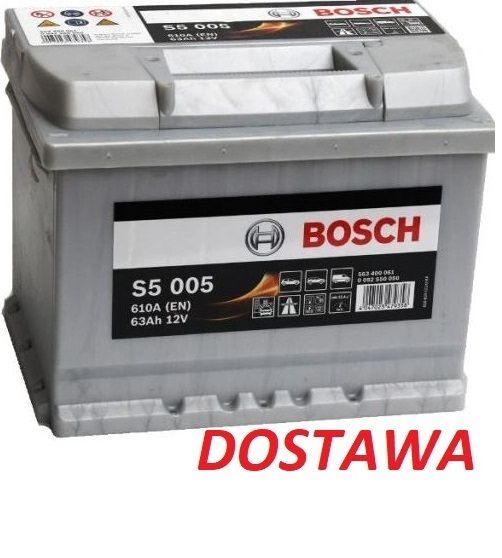 Akumulator Bosch 12V 63Ah 610A dowóz Автомобильный аккумулятор