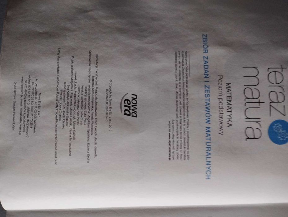 Teraz matura matematyka zbiór zadań maturalnych