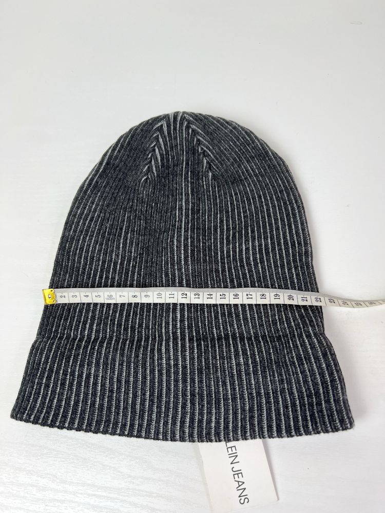 Чоловіча шапка calvin klein mens beanie ribbed