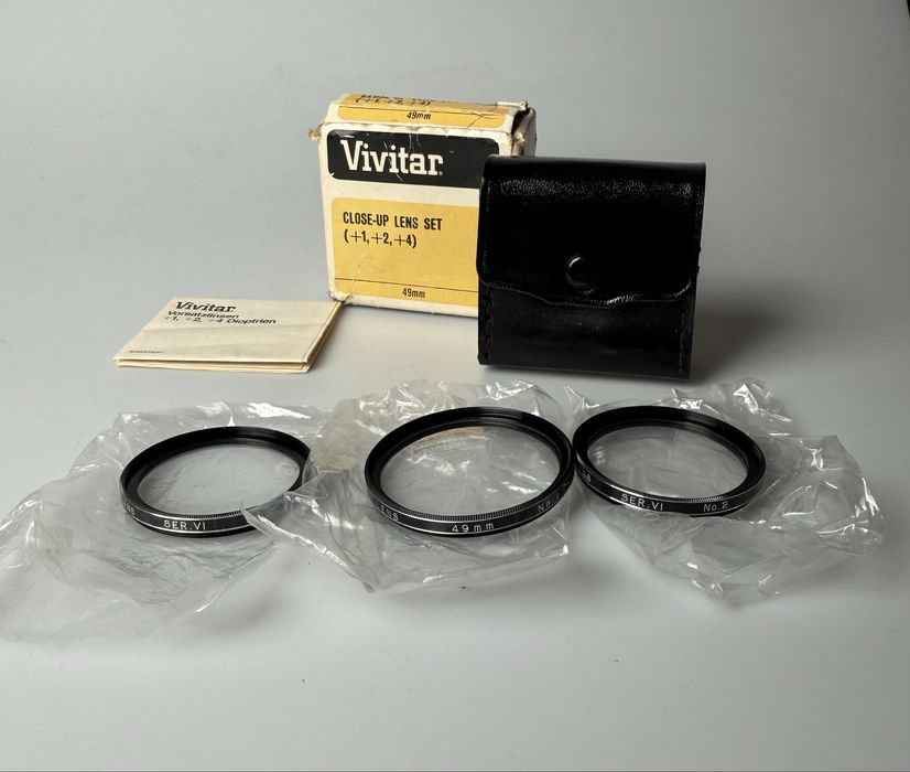 Комплект макролінз 49мм Vivitar Close-up lens set +1+2+4