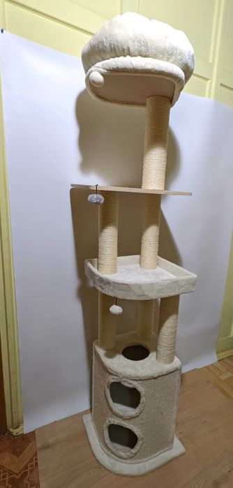 Catherine Drapak dla Kota 54x45x194cm Kremowy DUŻY WYSOKI NAROŻNY Zmod