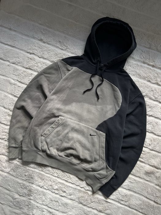 NIKE (M) Rare Two Tone Hoodie мужское худи на флисе оригинал двухцветн