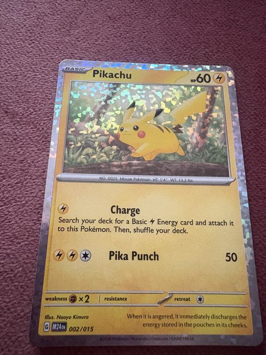 Karta Pikachu Nintendo Game Freak