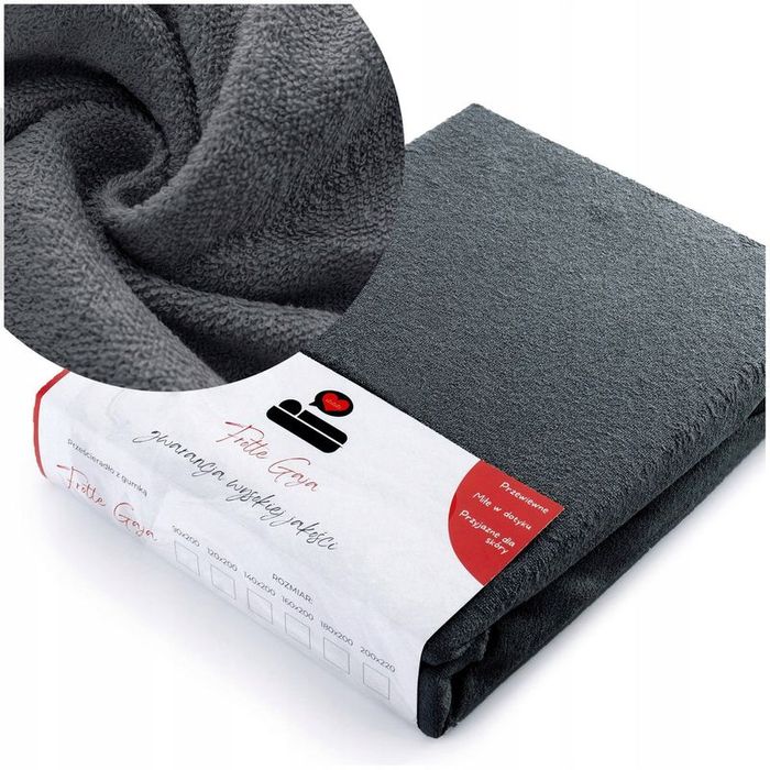 Prześcieradło 200x220 Jednolite Bawełna Frotte z Gumką Gaja 40