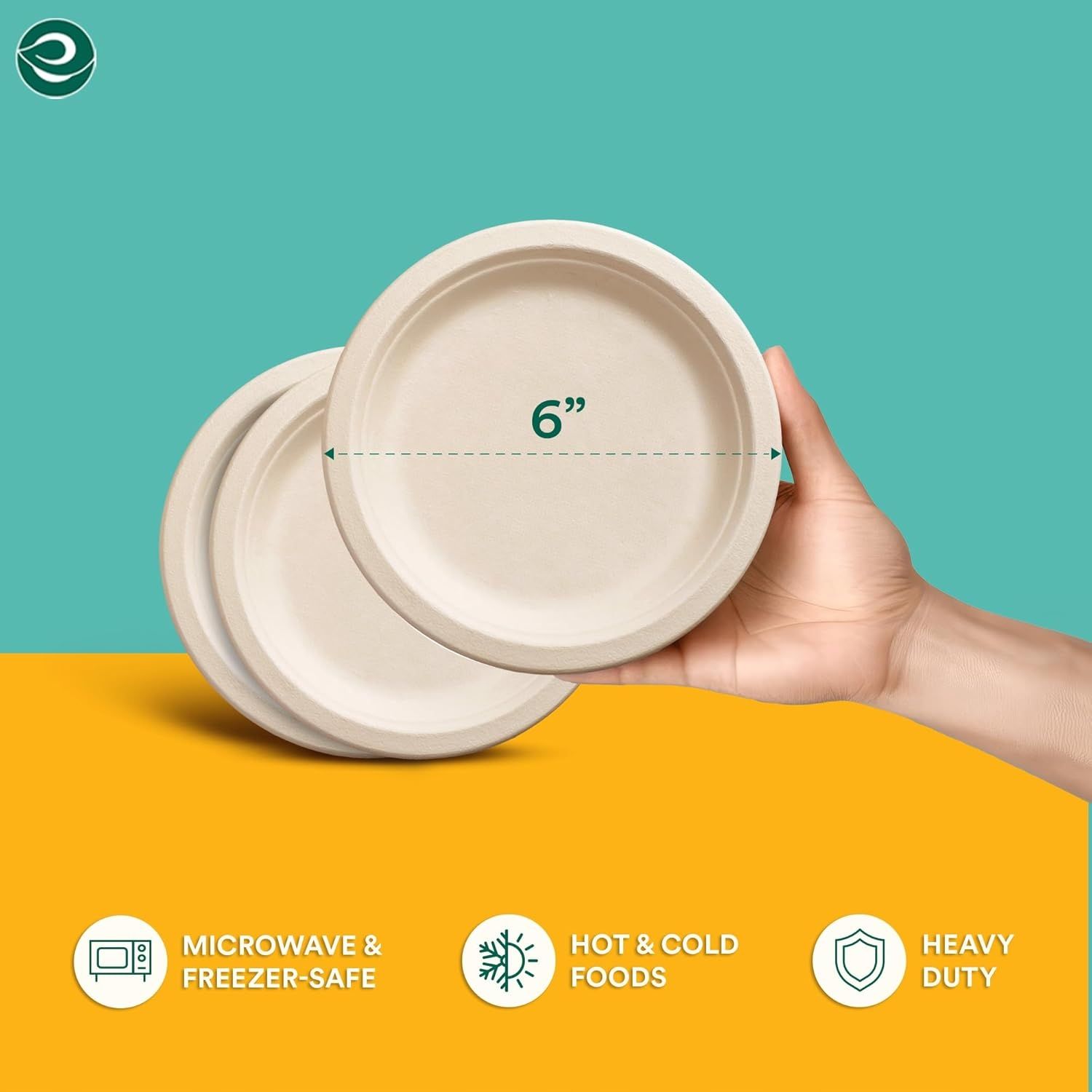 Grube Talerzyki Talerze Papierowe 15 cm 100 szt. Eko Jednorazowe