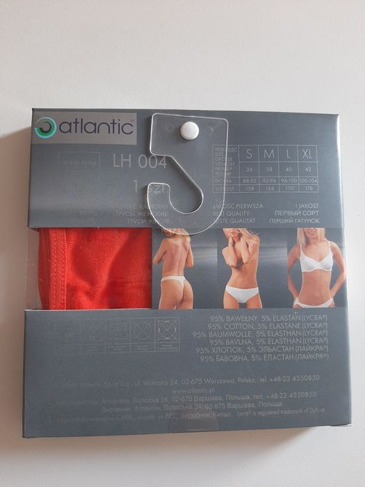 Stringi damskie Atlantic, rozmiar M, kolor pomarańczowy