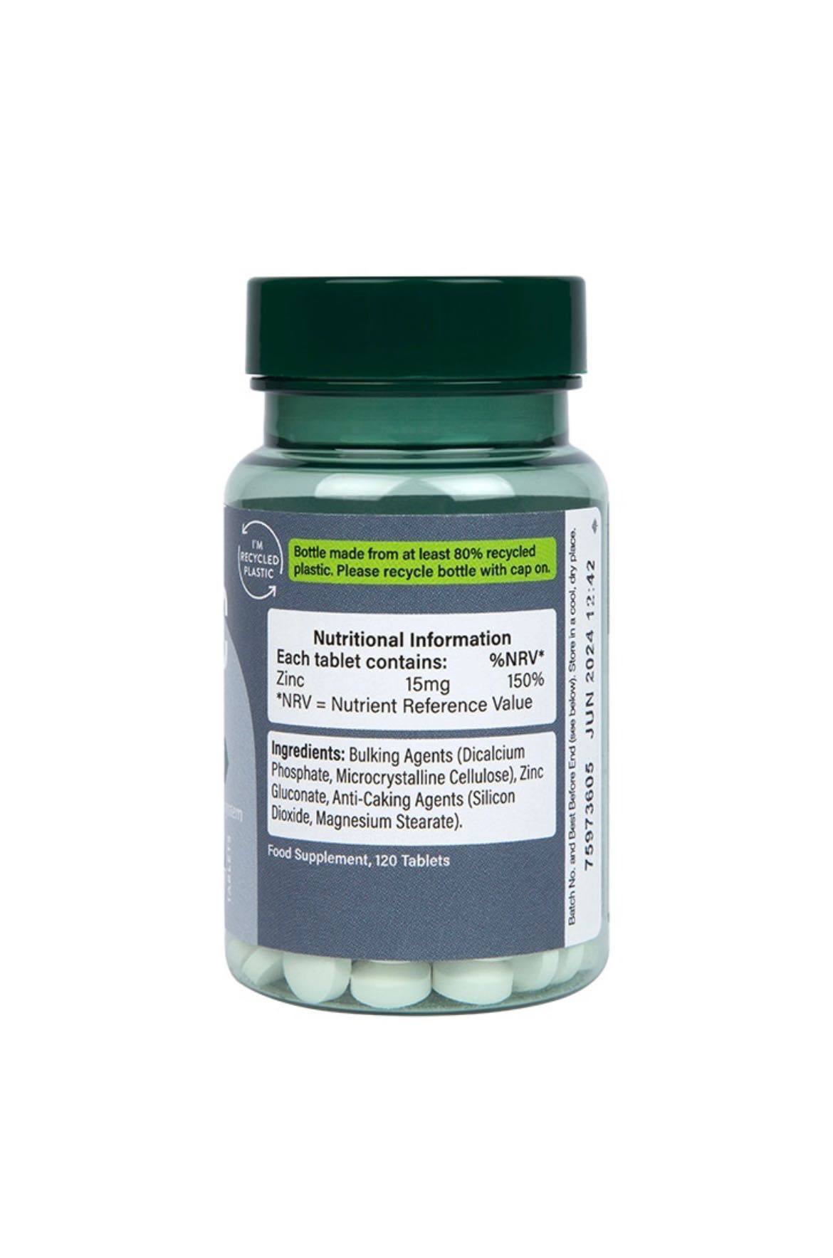 Zinc. 15 mg. H&B.