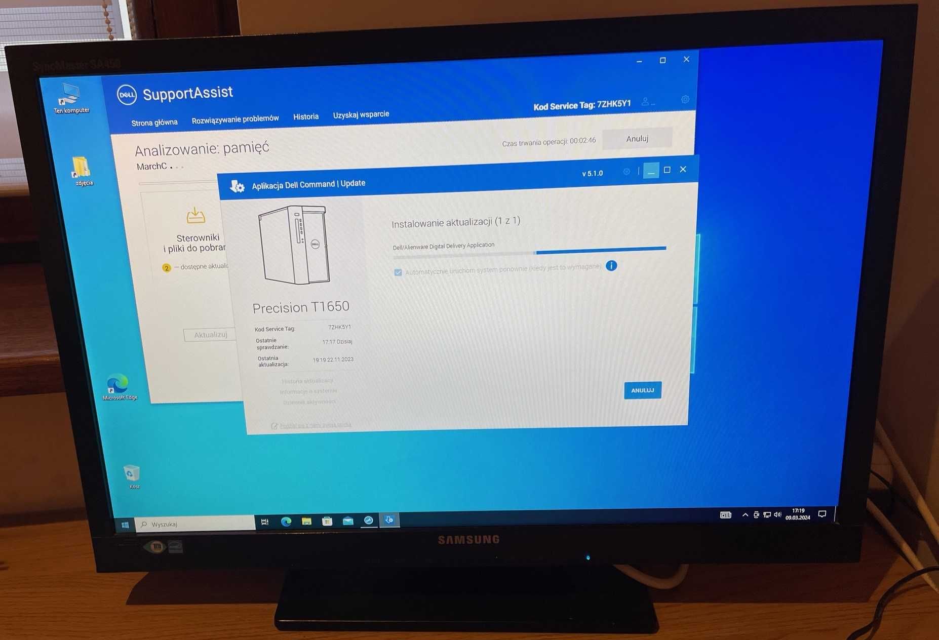 DELL Precision 16 RAM, 480 SSD/LED Samsung/klawiatura + mysz Logitech