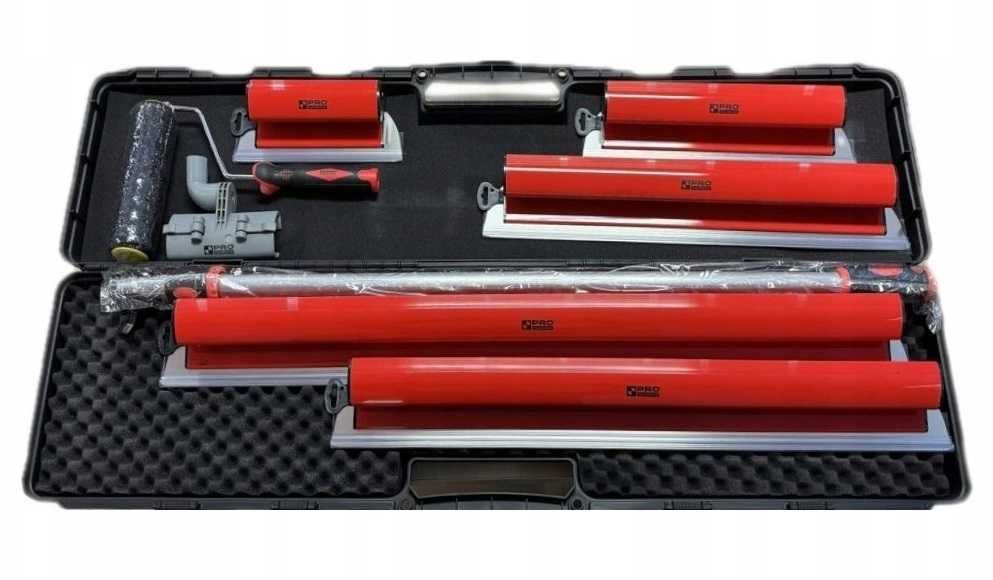 PRO Zestaw Szpachli do Gładzi 9el Walizka Teleskop Wałek Adapter PC422