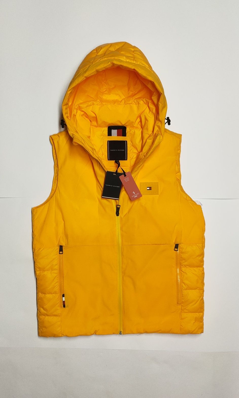 Bezrękawnik Tommy Hilfiger kamizelka męska żółta pomarańczowa r. M