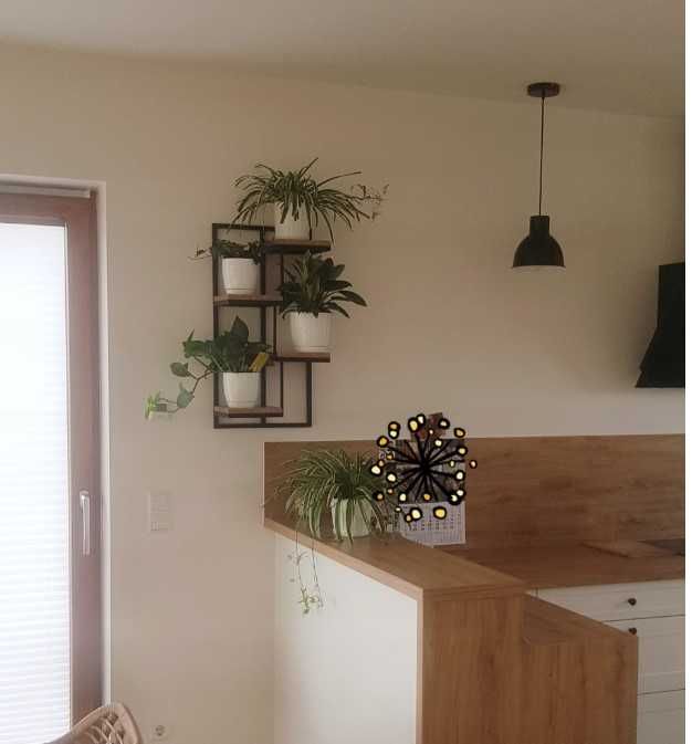 Kwietnik na ścianę wiszący półka ścienna loft 4 regał