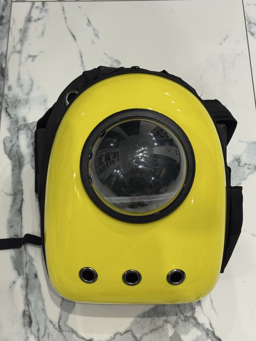 Рюкзак-переноска для кота CosmoPet жовтий