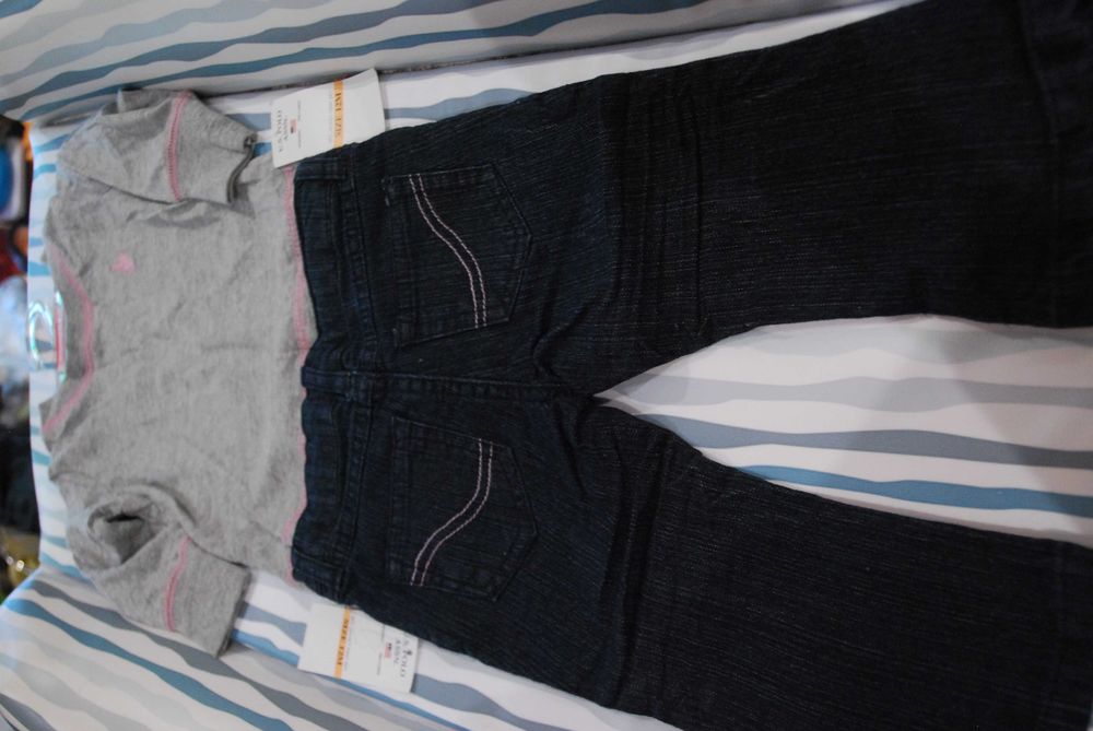 Новый гольф реглан и джинсы для девочки оригинал бренд U.S. polo. ASSN