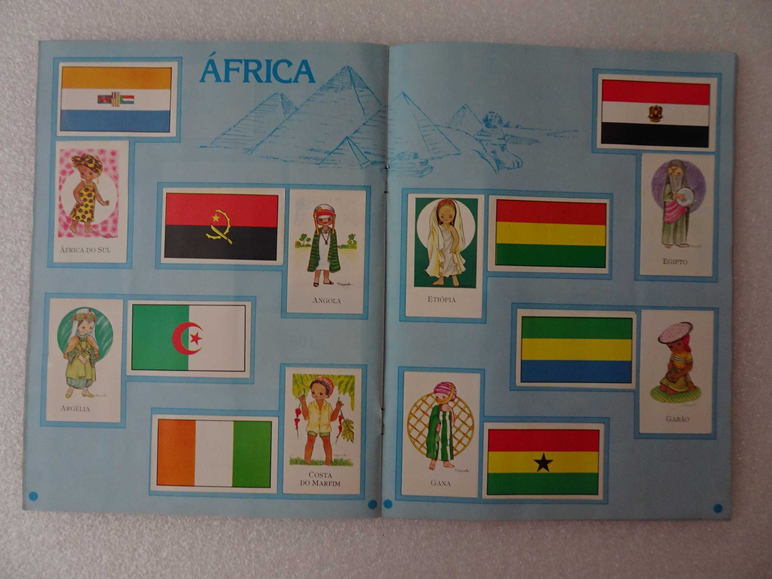 Caderneta de cromos completa Volta ao Mundo - Distri Editora