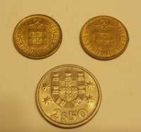 Moedas de 1 Escudo e de 2$50 escudos