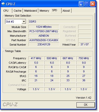 Kit memória Aeneon Xtune DDR3-1333