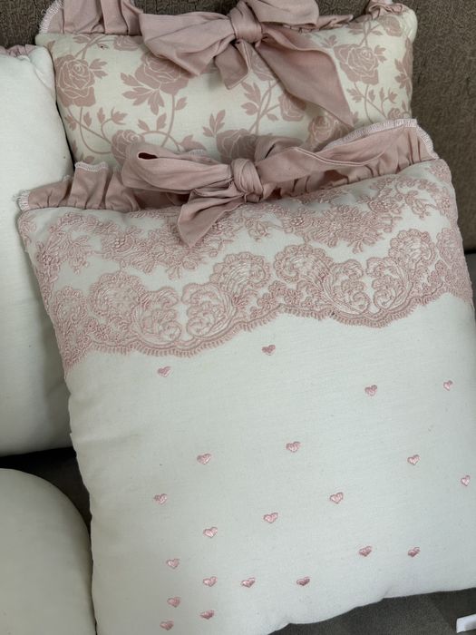 Бортики, подушки у дитяче ліжко , 7 шт+балдахін