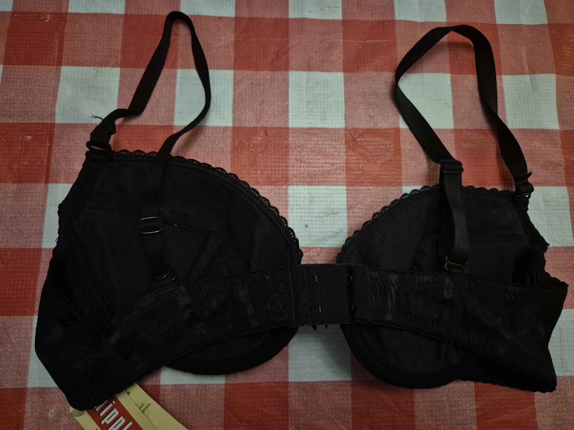Czarny stanik push up Nipplex 80B nowy z metką