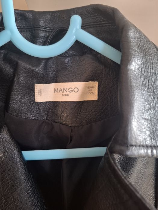 Kurtka dziecięca z ekoskóry MANGO