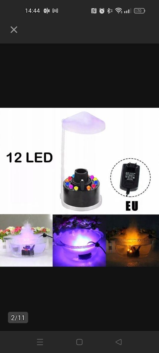 Mini LED rozpylacz mgły,  na imprezę do oczka wodnego,