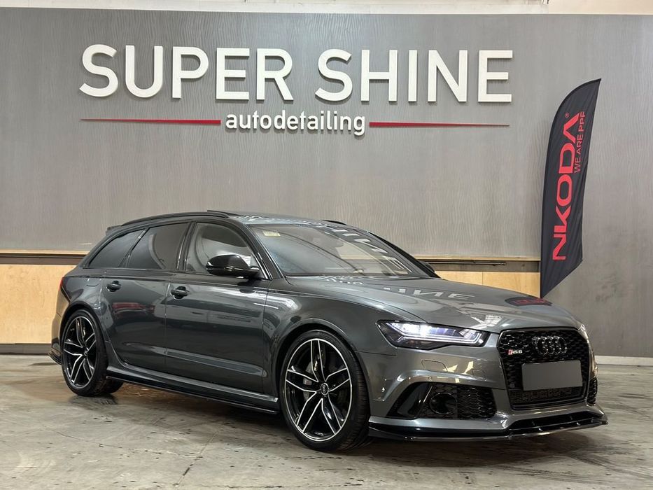 Audi RS6 Avant Tytanowy Akrapovic softclose keyless panorama ceramika ZAMIANA RAM