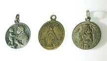 Antigas medalhas religiosas - preço de cada